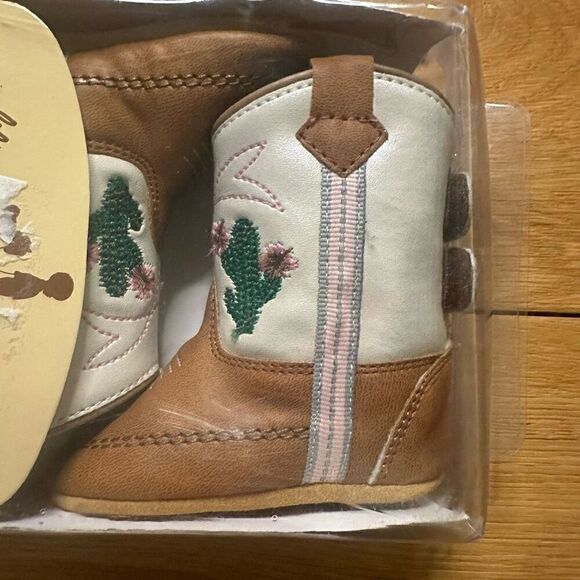 New Little boot barn cowboy boots size 2 (3-6m) cactus poppet - Picture 4 of 7